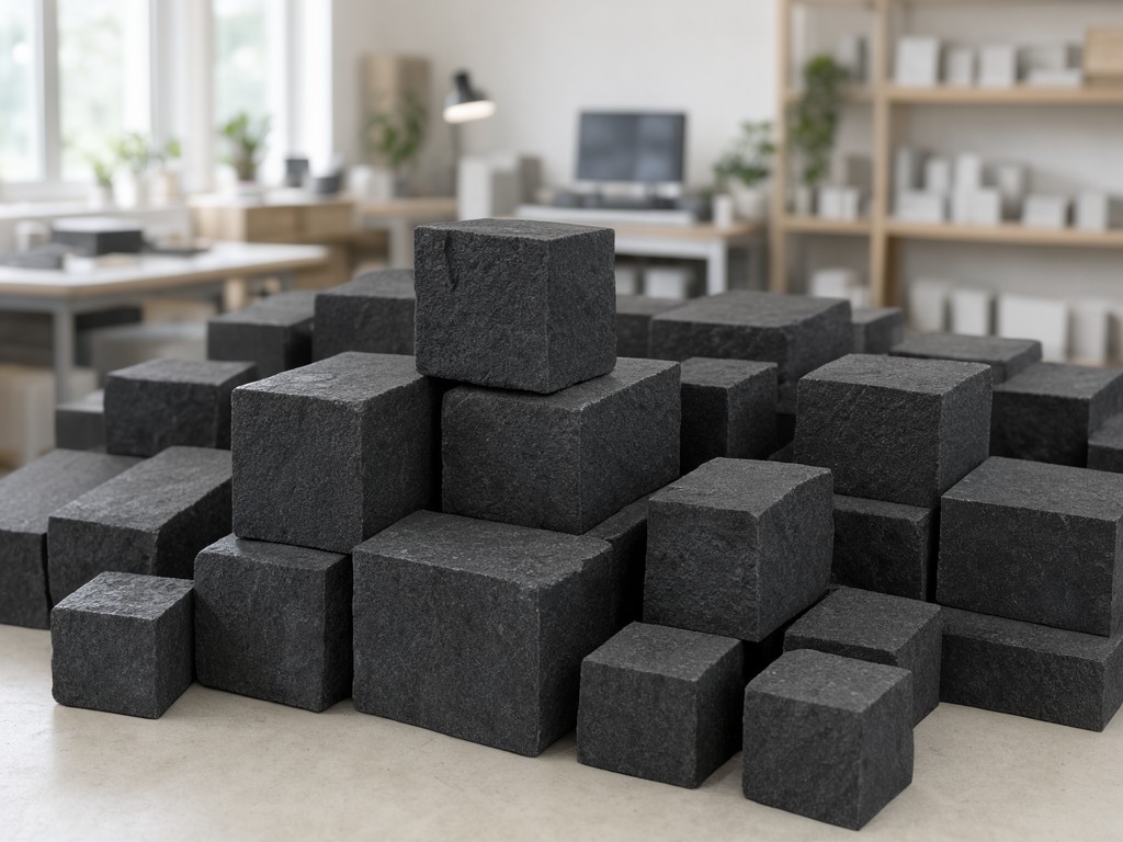 Buy Black Limestone Cube Stone Factory